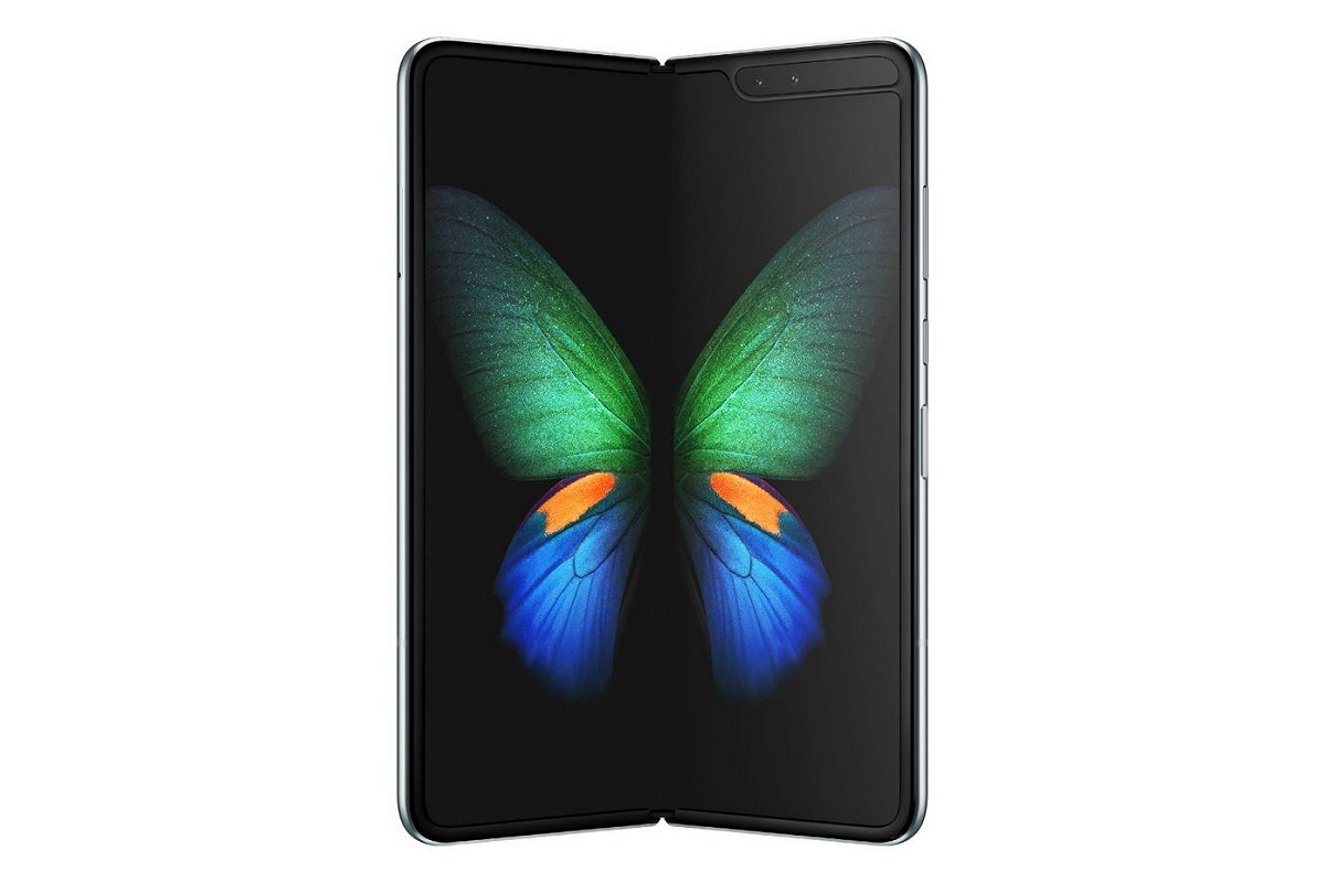 三星今年推出首款摺疊手機Galaxy Fold。 圖：三星/提供