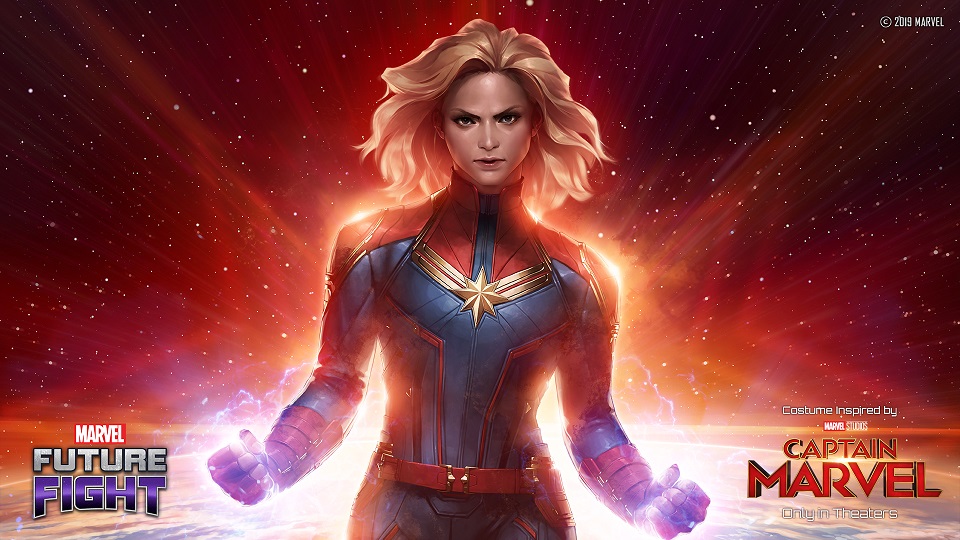 網石公司今(21日)日宣布，玩家可在MARVEL未來之戰》中搶先看到以即將上映鉅片《驚奇隊長》為主題的全新角色設計內容。 圖：Netmarble/提供