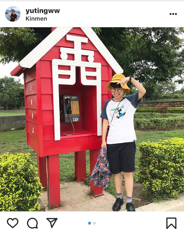 「莒光樓金門電話亭」是金門另類的地標。 圖：翻攝自instagram yutingww／開放權限