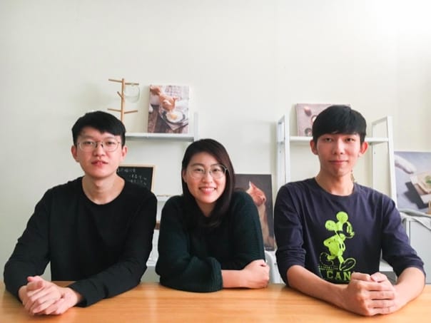 好味小姐三位共同創辦人，由左至右分別為黃奕傑、陳璻安、尤葦帆。 圖：創夢實驗室/提供