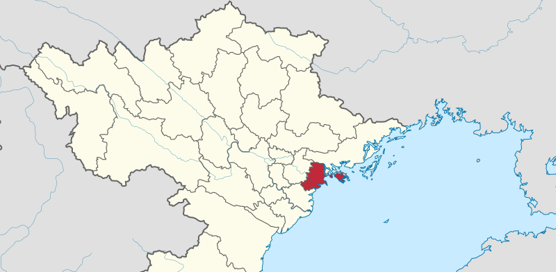 越南近日非洲豬瘟疫情持續延燒，目前海防市成為越南北部第三個疫區。 圖:翻攝自維基百科。
