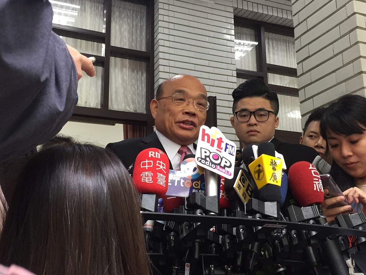 行政院長蘇貞昌２６日到立法院接受政黨總質詢。 圖：趙婉淳／攝