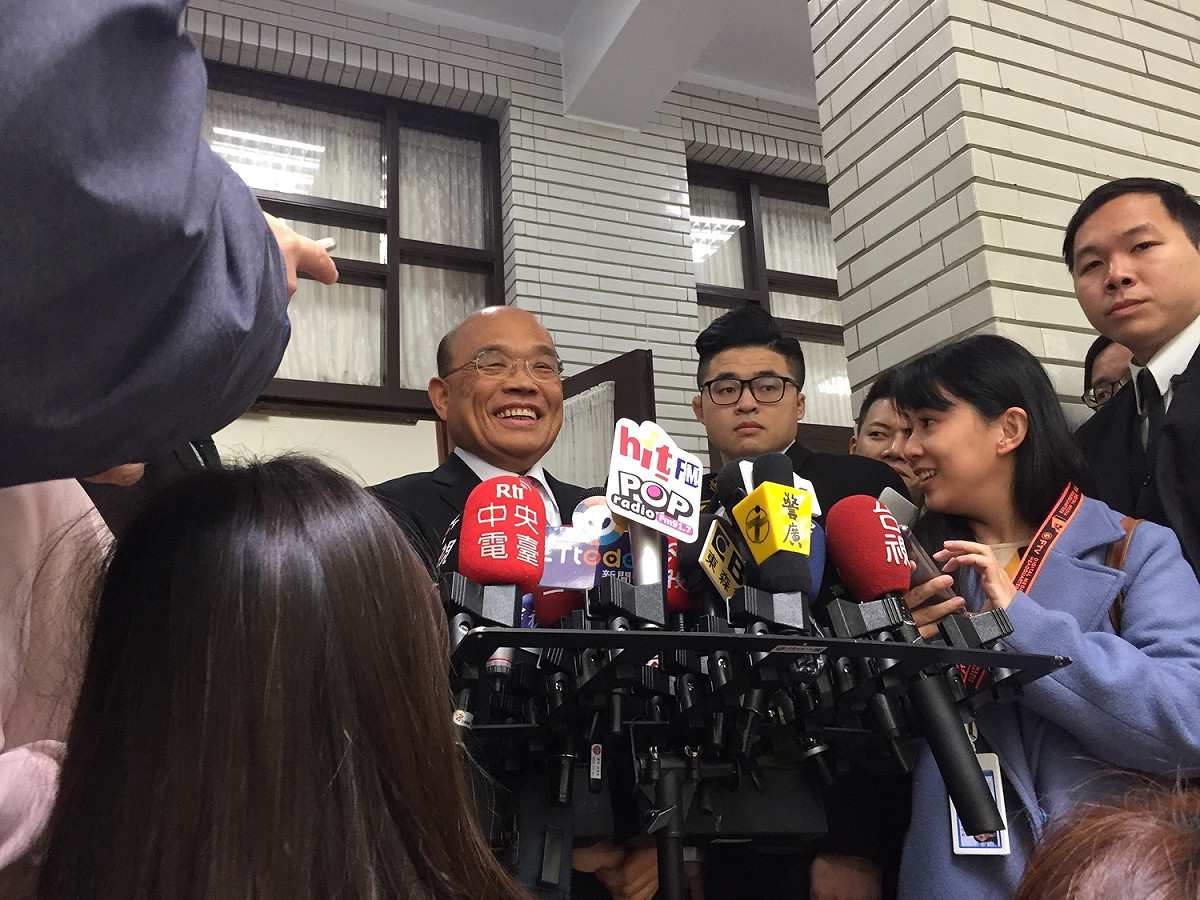 行政院長蘇貞昌２６日到立法院接受施政報告總質詢。 圖：趙婉淳／攝