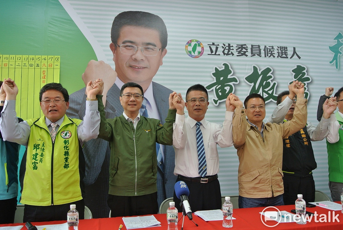 卓榮泰到黃振彥競選總部宣誓必勝決心。 圖 : 唐復年/攝