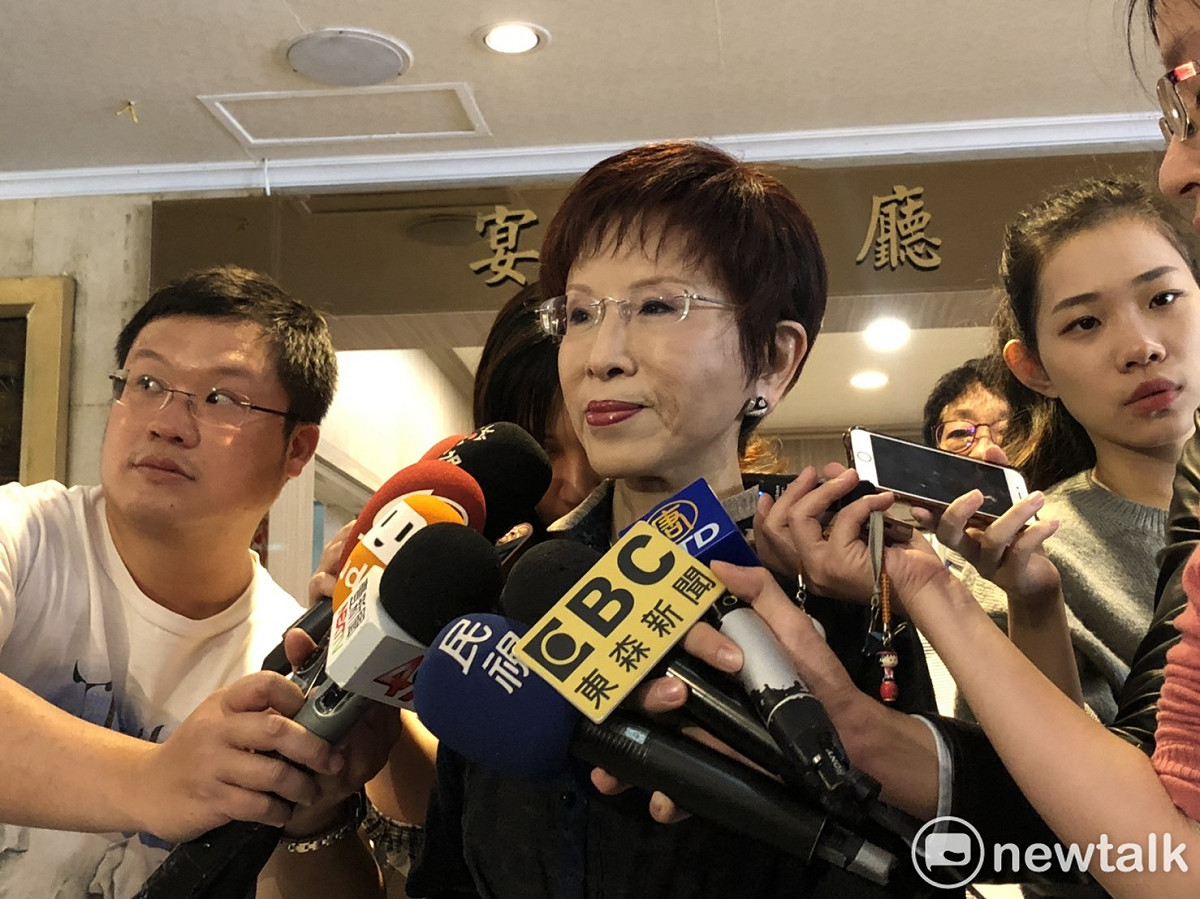 前立法院副院長、前黨主席洪秀柱上午參加深藍團體「新同盟會」新春團拜活動。 圖：趙婉淳／攝（資料照片）