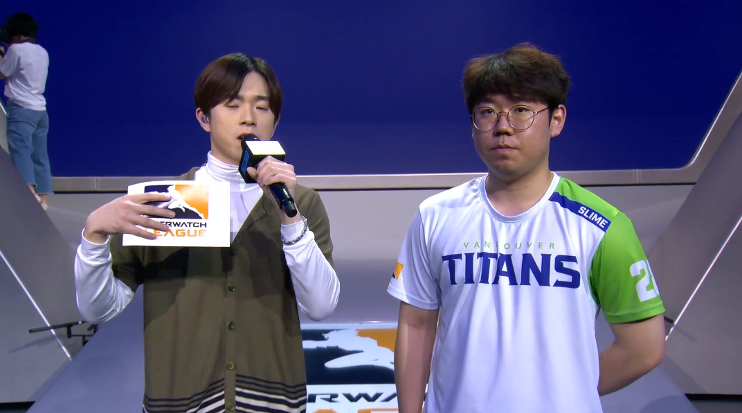 溫哥華泰坦輔助選手Slime。 圖：翻攝自OWL TWITCH