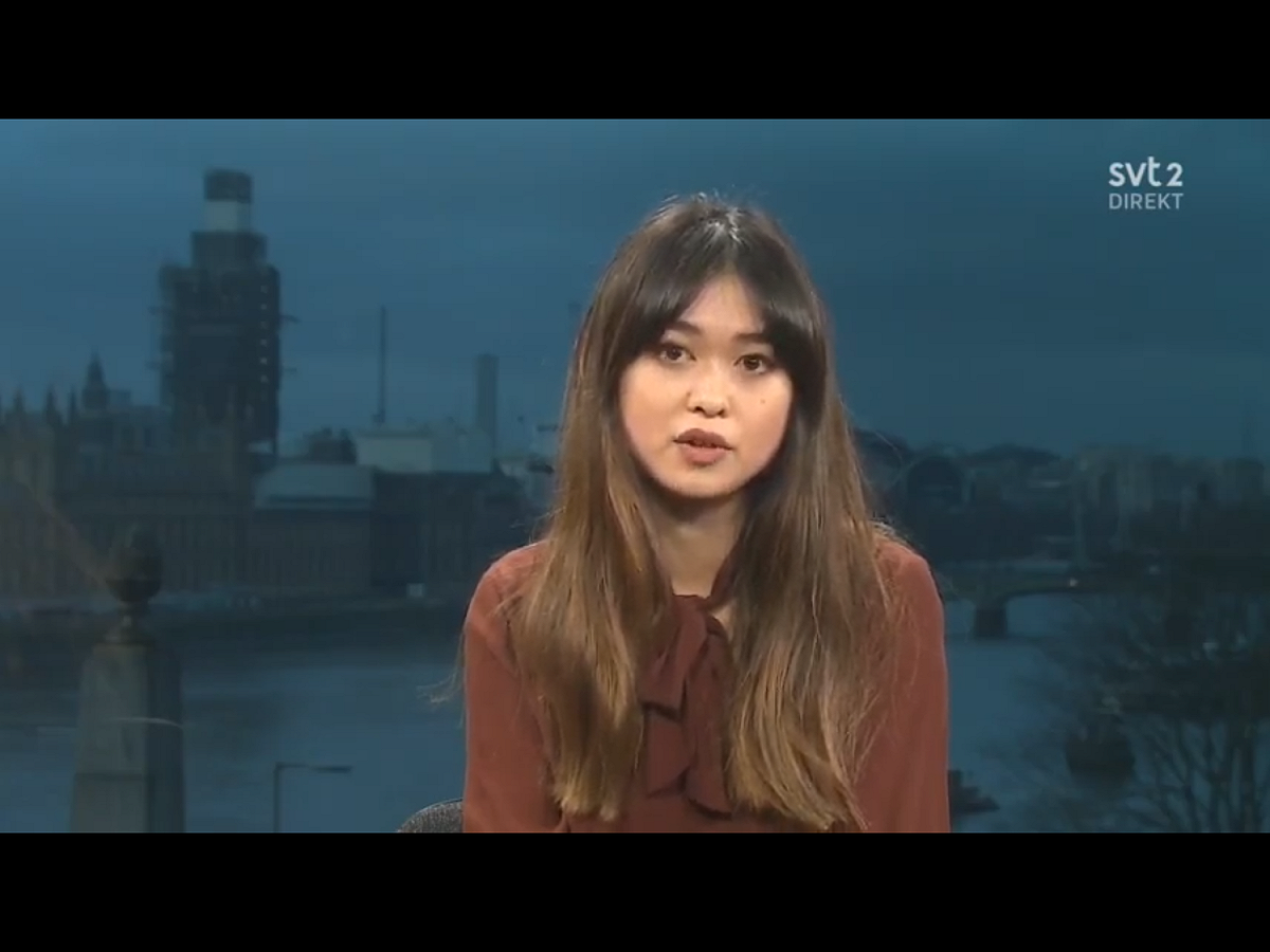 書商桂民海的女兒、在英國劍橋大學讀書的安吉拉·桂(Angela Gui，如圖)在網路媒體披露説，瑞典駐華大使林戴安一月中旬時聯繫她，說她父親桂民海的案件有「新方法」可以處理，希望她在一月二十四日左右前往斯德哥爾摩與兩位表示可以協助的「中國商人」會面。 圖：翻攝自Youtube