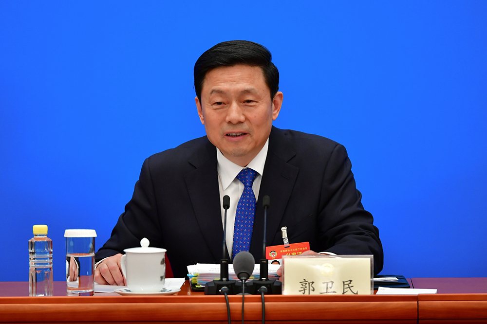 發言人郭衛民表示，將安排開幕會、閉幕會以及兩次大會發言，其中一次以視訊會議方式舉行。 圖：翻攝自人民網