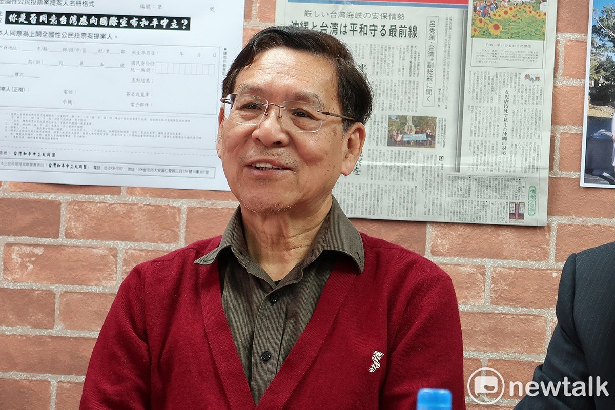 國家展望文教基金會董事長彭百顯。 圖：林朝億/攝