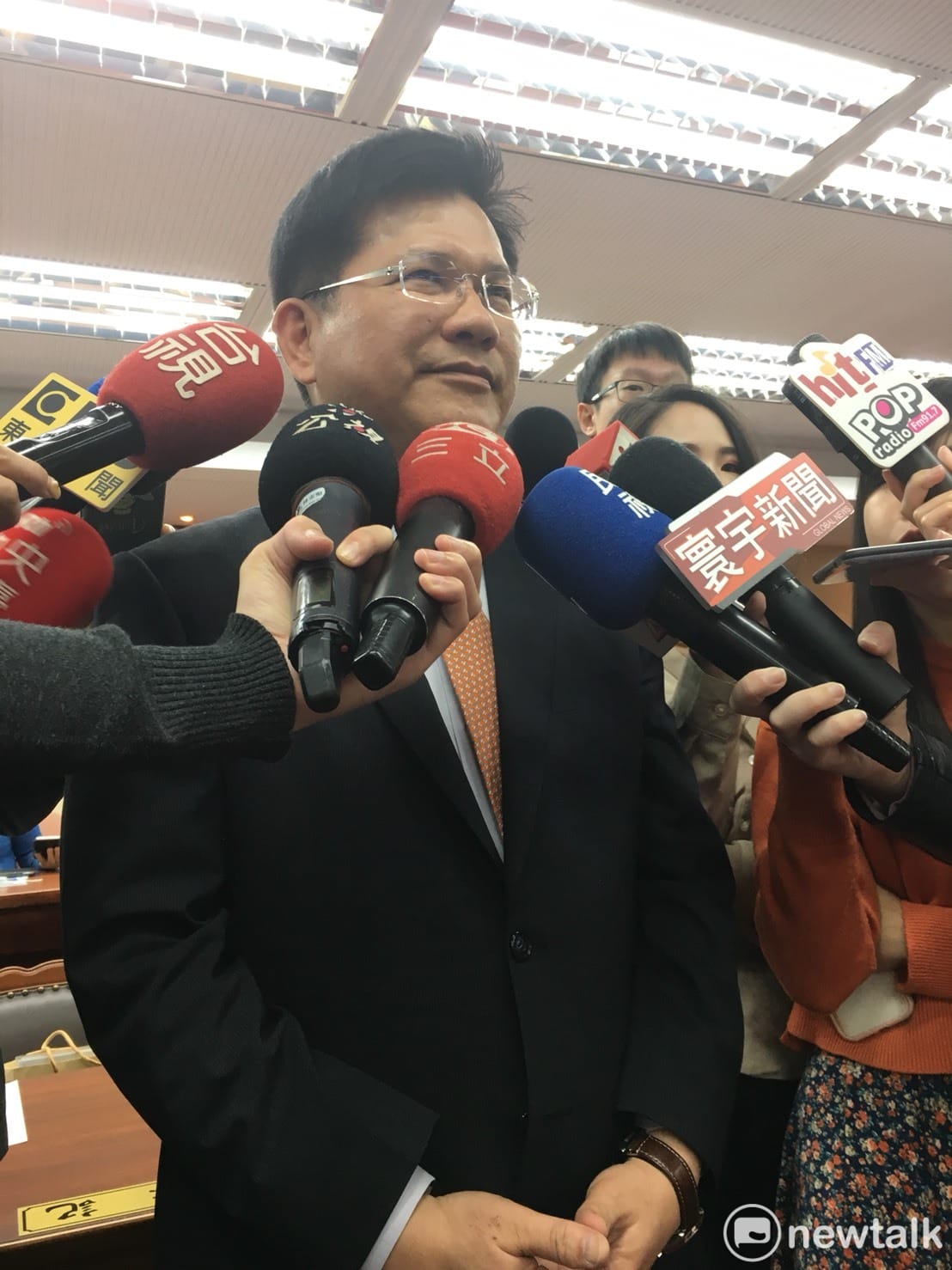交通部長林佳龍今（6）日上午赴立法院交通委員會備詢。 圖：郭靜育／攝