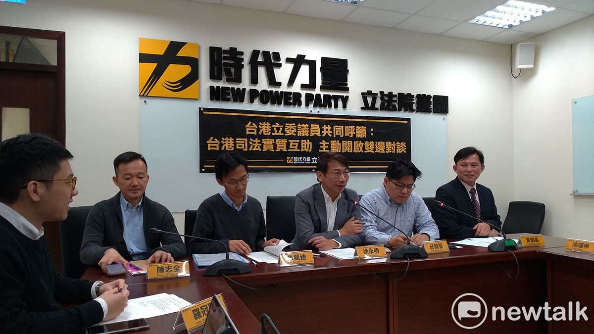 時代力量今天與香港泛民主派議員會面。 圖：陳佩君／攝