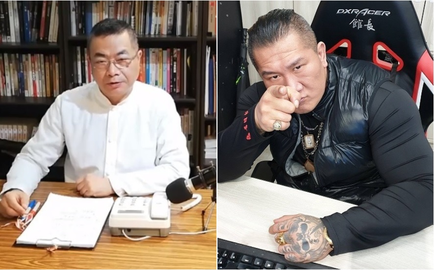 統促黨捍衛隊隊長李承龍於臉書向館長正式約戰，相約本周日（10）下午在成吉思汗林口館單挑三字經。 圖：新頭殼合成
