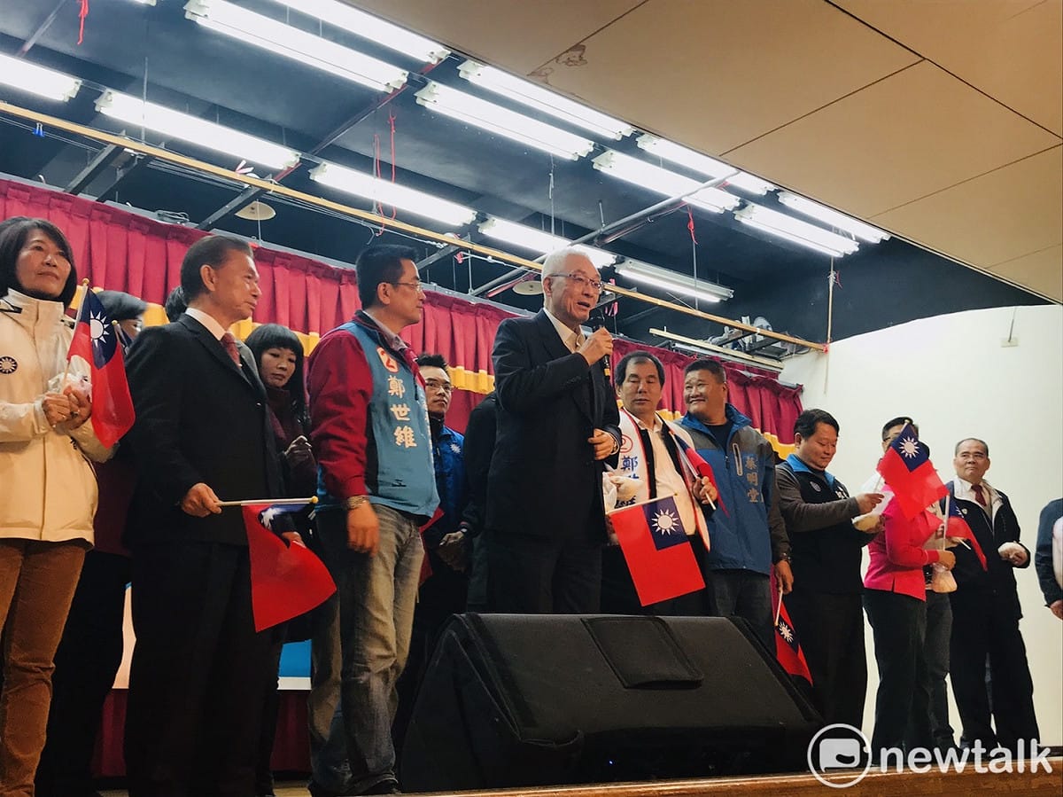 鄭世維今天下午在三重區舉辦造勢活動。 圖：趙婉淳／攝