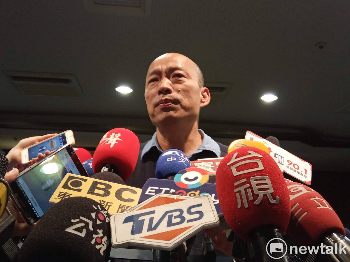 韓國瑜希望陸委會從寬審查他的大陸行。 圖：孫家銘／攝