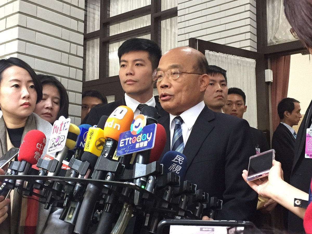 行政院長蘇貞昌１２日到立法院接受朝野立委質詢。 圖：趙婉淳／攝