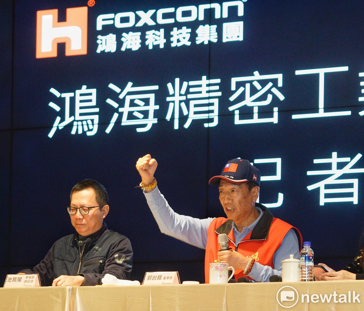 郭台銘曾進入白宮，與美國總統川普同台，也曾帶領中國國務院總理李克強參觀鴻海旗下富士康鄭州園區。朱立倫、王金平等國民黨總統初選競爭者，都沒有郭台銘直接與美中領導階層打交道的經歷。 圖：張良一/攝