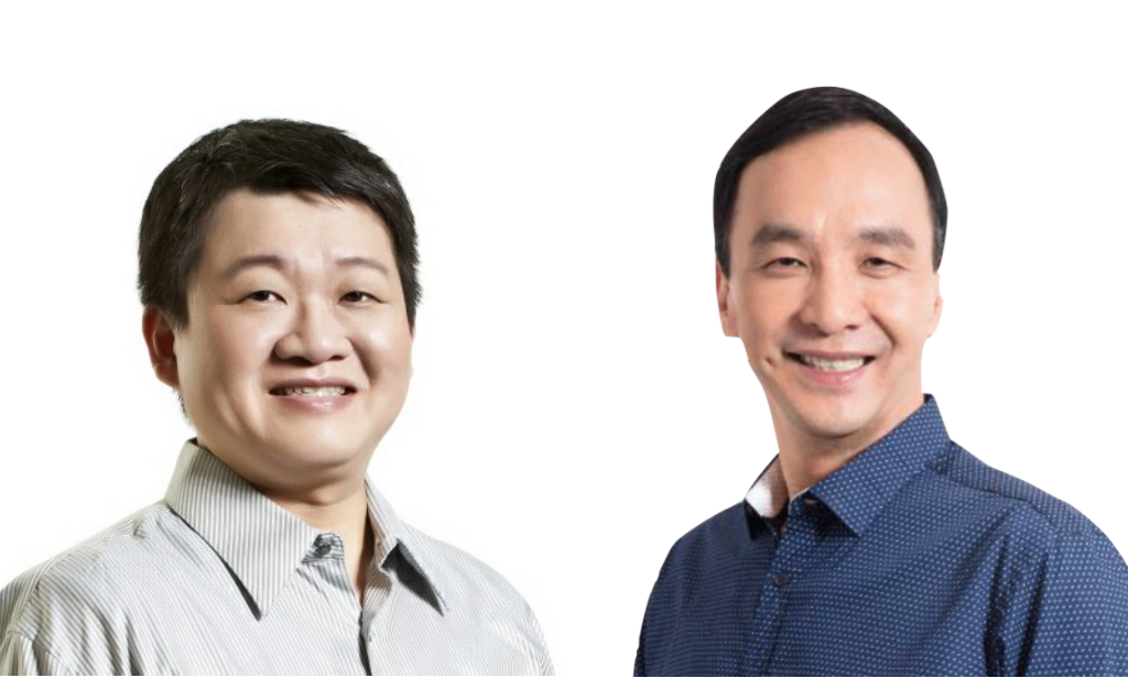 左：新北市議會民進黨團總召何博文；右：前新北市長朱立倫。 圖：新頭殼合成