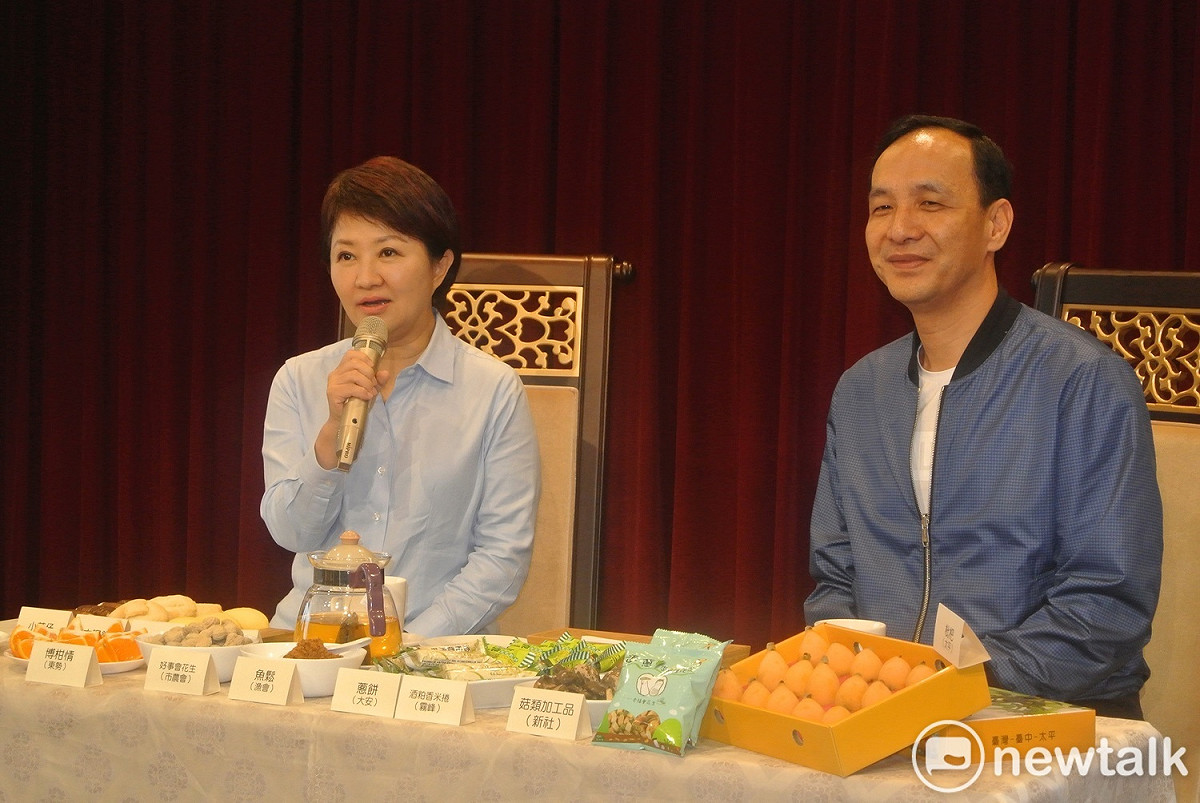 盧秀燕稱讚朱立倫是最有希望當選總統的人之一。 圖 : 唐復年/攝
