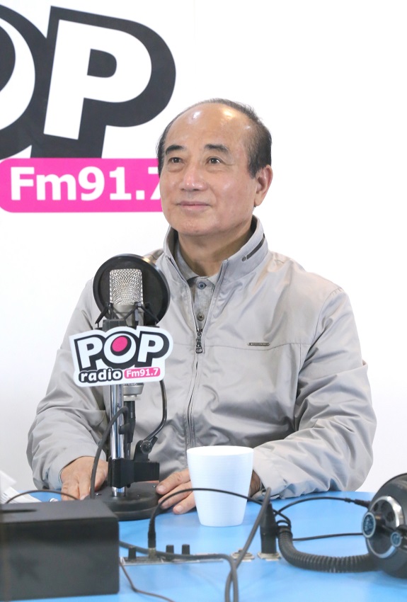 前立法院長王金平13日傍晚接受《POP大國民》廣播專訪。 圖：《POP大國民》提供