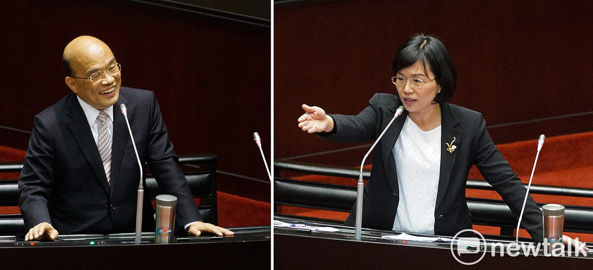 蘇巧慧質詢爸爸蘇貞昌。 圖:張良一/攝