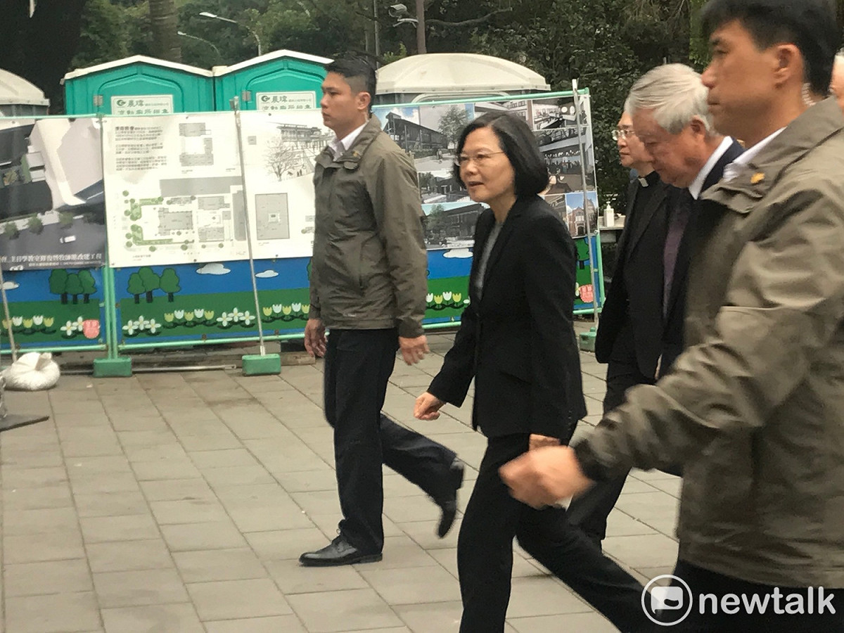 總統蔡英文今日出席高俊明牧師追思會。 圖：周煊惠 ／攝