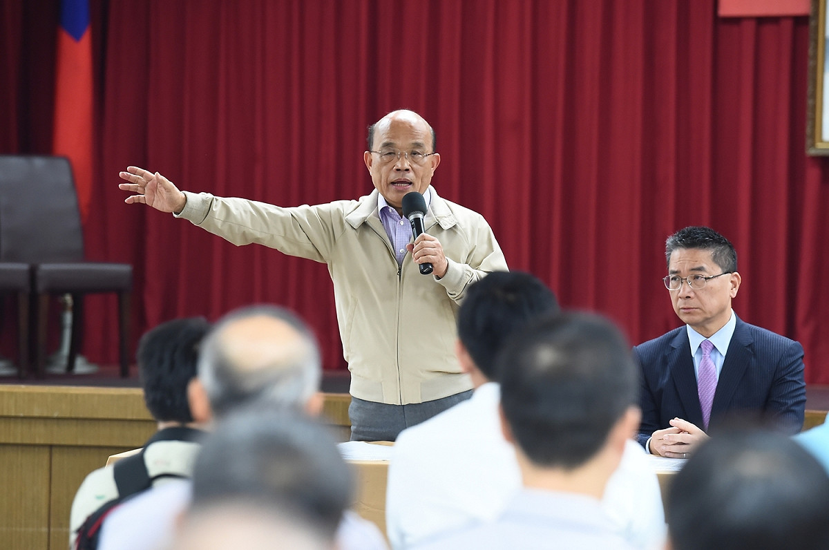 蘇貞昌期勉同仁一起努力福國利民，讓國家長治久安。 圖：行政院提供