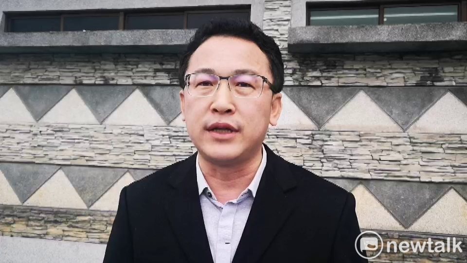 對於陳學聖擬轉戰八德區立委，早就表態參選該區立委的國民黨前桃園市議員楊朝偉表示尊重，但也強調他自己一定會參選到底。 圖：林昀真/攝