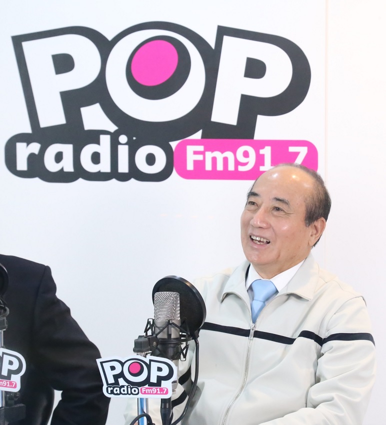 前立法院長王金平上午接受《POP撞新聞》廣播專訪。 圖：《POP撞新聞》/提供