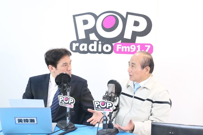 前立法院長王金平上午接受《POP撞新聞》廣播專訪。 圖：《POP撞新聞》/提供