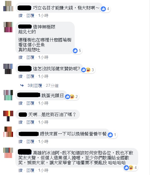 網友們對高雄市觀光局砸50萬元舉辦「高雄光頭日」似乎不以為然。 圖：翻攝自「只是堵藍」臉書粉專