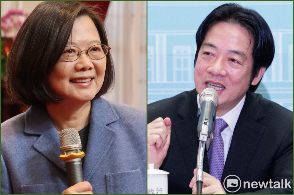 前民進黨文宣部主任周奕成針對「蔡賴之爭」表示，兩人在合作期間遇到的問題，大部分是制度問題，兩人應要盡快對談憲政改革。 圖：新頭殼/製圖