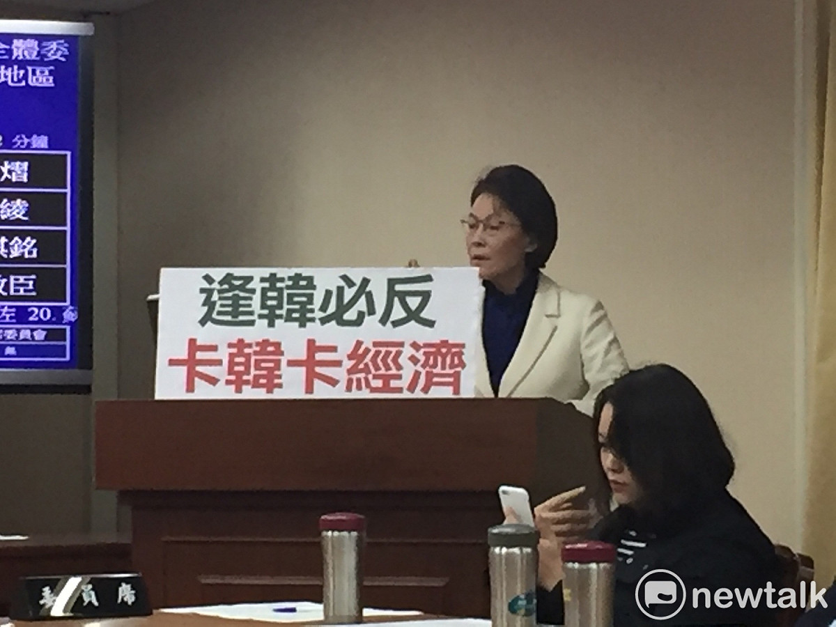 國民黨立委黃昭順痛批民進黨對高雄市長韓國瑜兩套標準。 圖：趙婉淳／攝