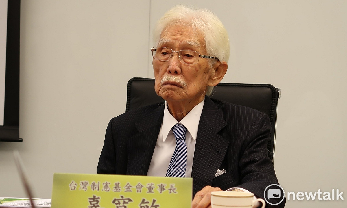 台灣制憲基金會董事長辜寬敏。 圖：林朝億/攝