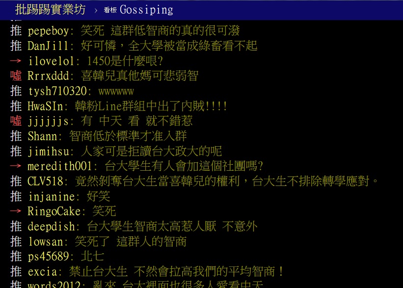 PTT上網友反應。 圖：翻攝PTT