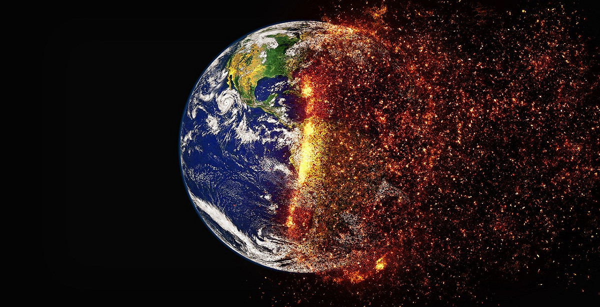 世界氣象組織（WMO）公布年度全球氣候報告，指出過去4年是紀錄中氣溫最高的一段時間。圖為全球暖化示意圖。 圖：取自Pixabay