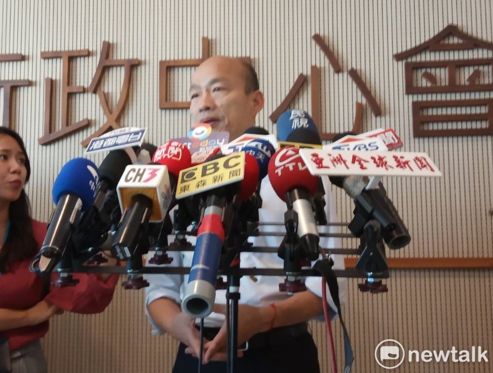 韓國瑜要大家看2020總統未來會不會有戲劇張力更大的變化出現。 圖：孫家銘／攝