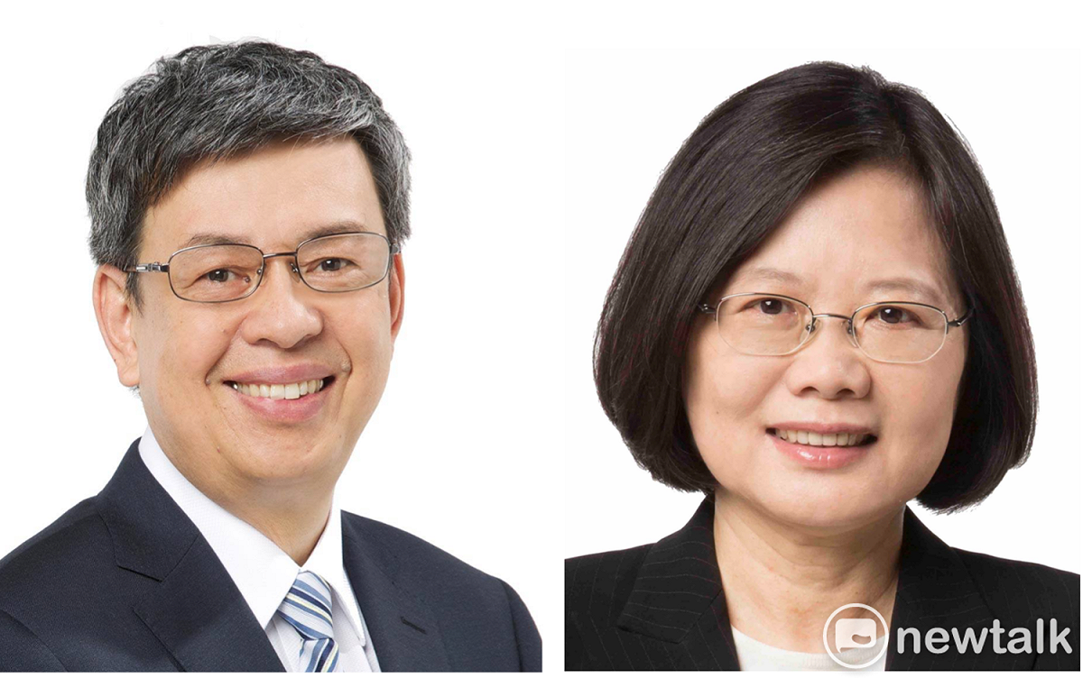 副總統陳建仁昨（29）日宣布，將結束與總統統蔡英文的搭擋組合，希望能促成民進黨內團結，讓蔡總統形成最強組合。 圖：新頭殼合成