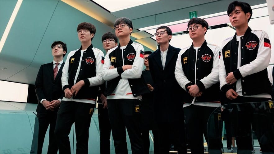 SKT 昨（30）晚 2：0 擊潰 AFs，成功取得 《英雄聯盟》韓國 LCK 聯賽常規賽第二 圖：翻攝自 T1 官方推特