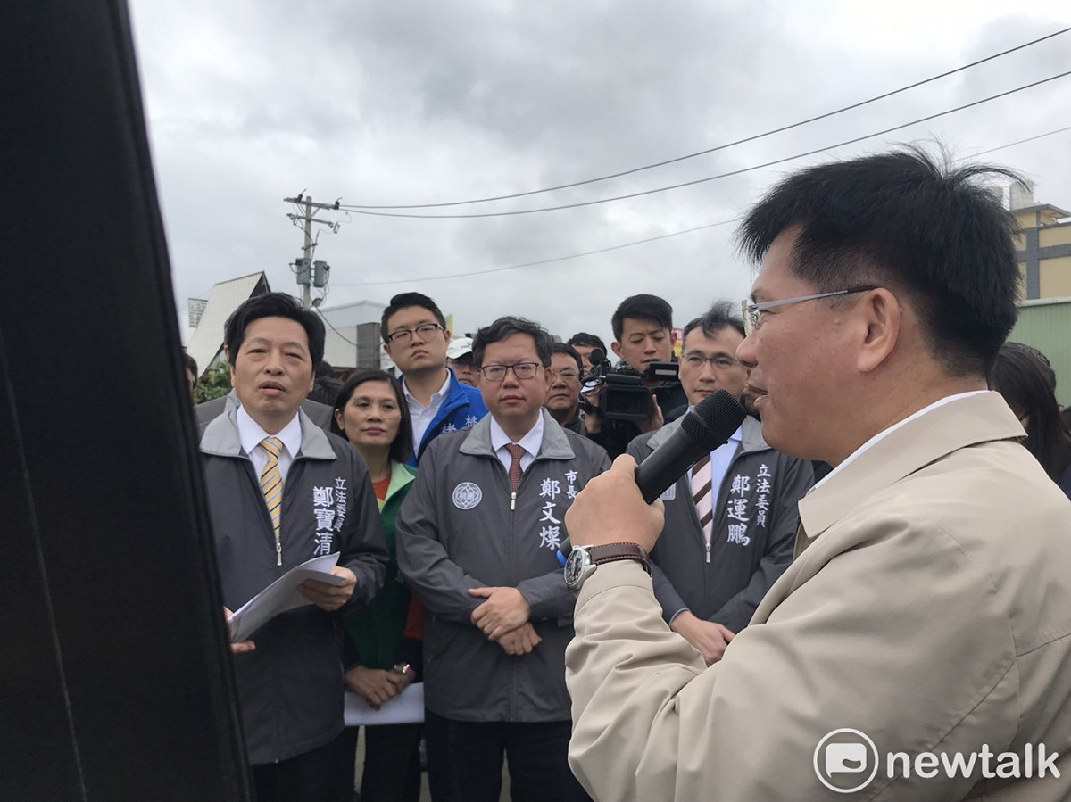 林佳龍表示交通部全力支持市府規畫增設蘆竹南路交流道及中正北路連結拓寬，中央地方一起打通桃園交通瓶頸任督二脈。 圖：林昀真／攝