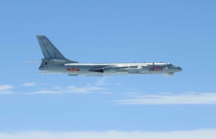 中國今日又派出三架軍機，經宮古海峽到西太平洋空域演訓。 圖：翻攝自日本防衛隊官網