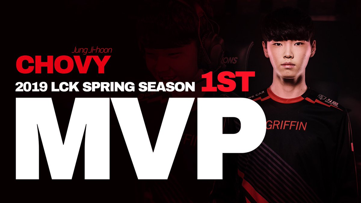 GRF中路選手 Chovy 以高達 1300 點的積分贏下首席MVP。 圖：翻攝自 Team Griffin LoL  推特