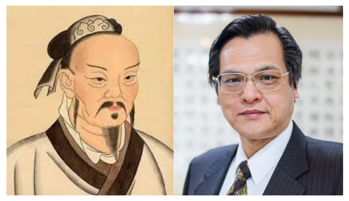 陸委會主委陳明通「豬狗禽獸言論」引發社會反彈，本土樂團拷秋勤發現，原來此言論早就在2千年前就被孟子說走了。 圖：新頭殼合成