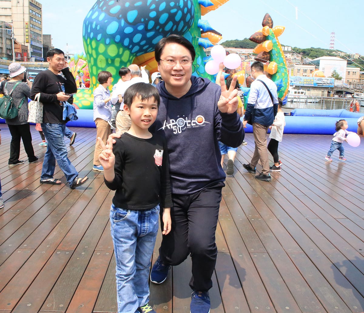 基隆市長林右昌出席基隆童話藝術節開幕式活動。 圖：基隆市政府/提供