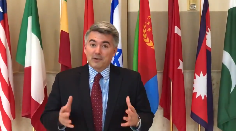 今天參院外交委員會亞太小組主席賈德納（Cory Gardner）也提出參院版本，重申台灣關係法與六項保證為美台關係基礎。 圖：翻攝自Cory Gardner推特。