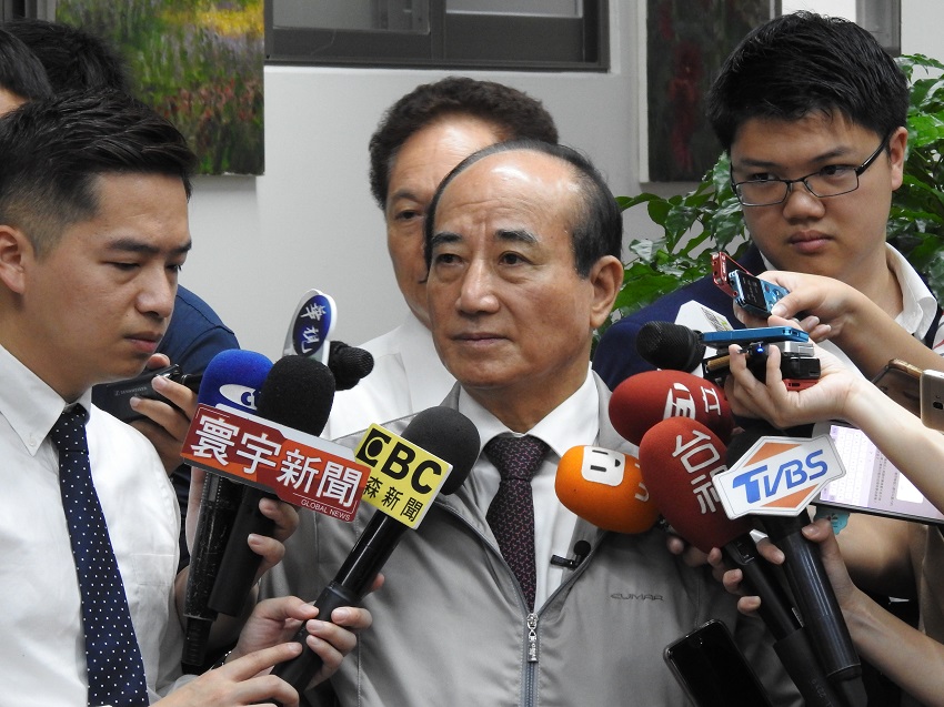 積極爭取國民黨總統提名的前立法院長王金平上午在立法院鎮江會館接受媒體訪問。 圖：趙婉淳／攝