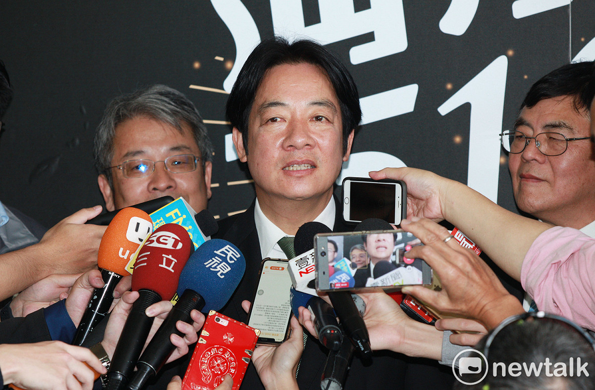賴清德說，他目前就是全心全力進行一場君子之爭，也會堅定走完黨內初選程序爭取國人支持。 圖：林昀真/攝