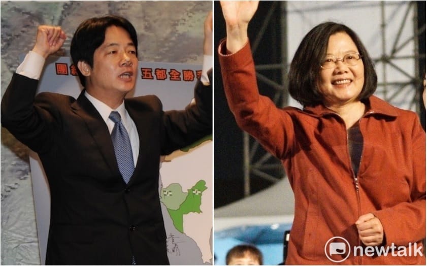 前行政院長賴清德(左)與總統蔡英文。 圖：新頭殼合成