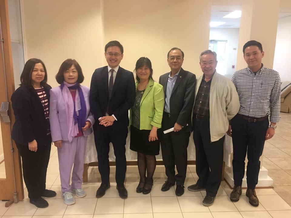 由民進黨駐美代表處主任彭光理主持，中華民國駐美代表處政治組長趙怡翔，以及前美國副總統錢尼副國家安全顧問、愛達荷州共和黨主席葉望輝等人與會。 圖：翻攝自華府台灣同鄉會臉書
