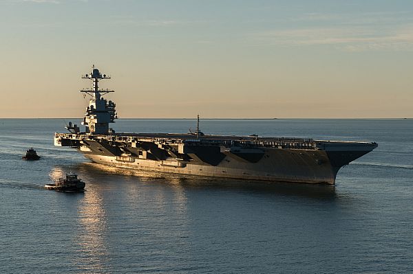 美國海軍希望添置2艘新一代的福特級核動力航空母艦，鞏固美軍在西太平洋地區的海事軍力。 圖：翻攝自美國海軍官網/Matt Hildreth
