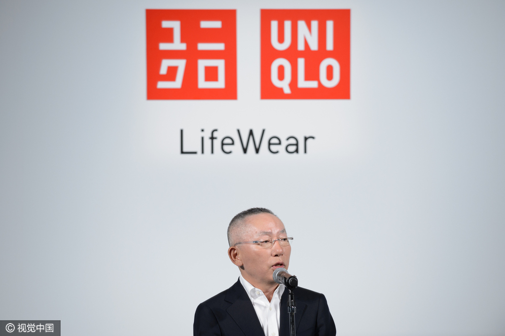 經營優衣庫（UNIQLO）等服裝品牌的日本迅銷公司（Fast Retailing）創辦人柳井正。 圖 : 翻攝自視覺中國